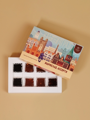 Мармелад ассорти (яблоко, смородина, клубника) Калининград, 125 гр