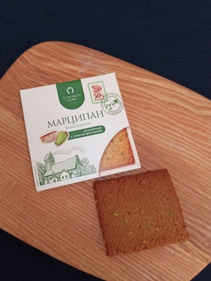 Марципановая плитка запеченная с соленой фисташкой, 50 гр